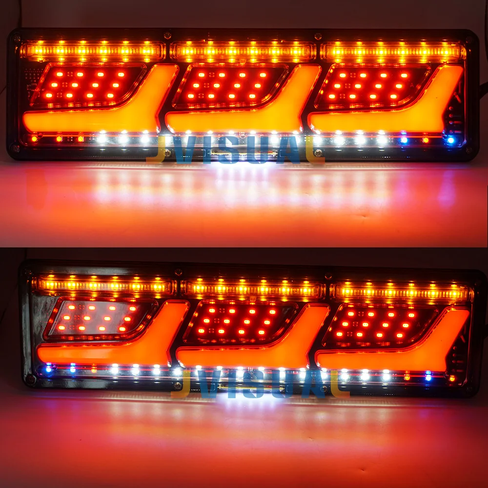 LV LED Tail Light Stop Tail Indicator Lamp Chrome Housing 12 / 24v