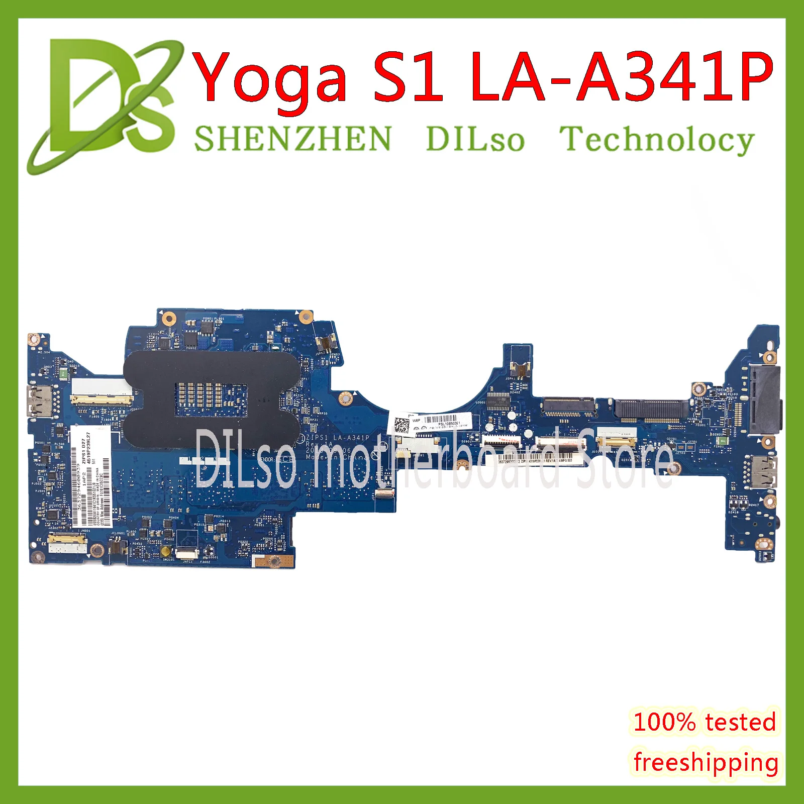 Ideal  KEFU ZIPS1 LA-A341P Laptop motherboard for Lenovo Thinkpad yoga S1 Laptop Motherboard I5-4200U CPU 