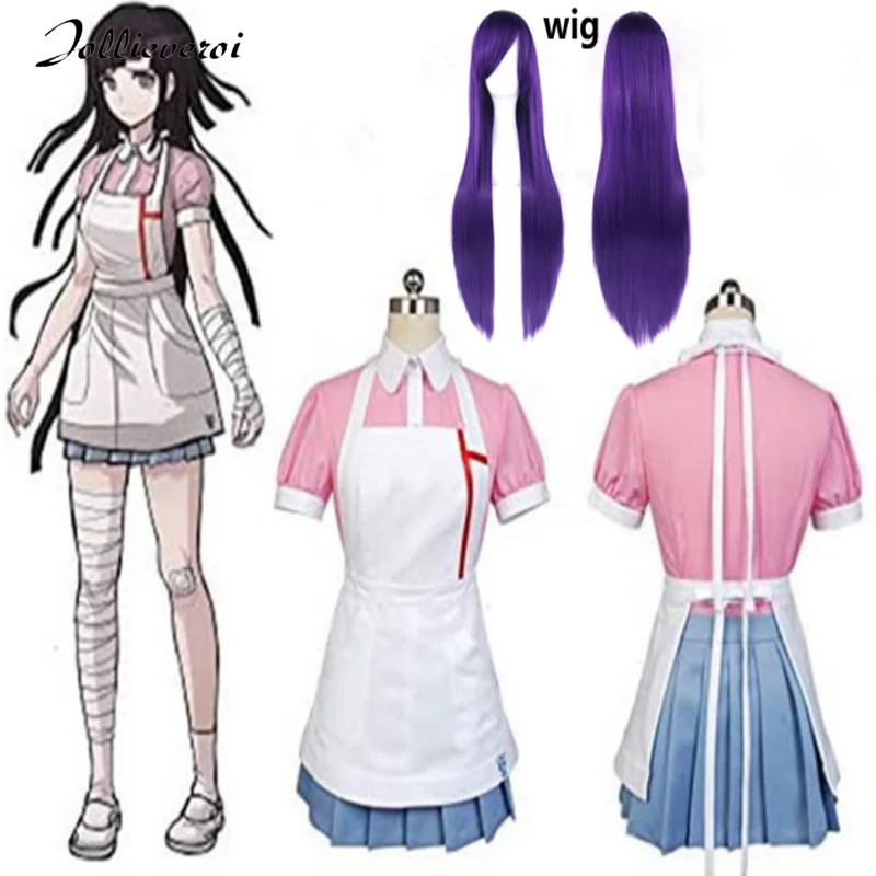 Аниме Косплей костюмы на Хэллоуин маскарадные игры Супер Dangan-Ronpa 2 Mikan Tsumiki