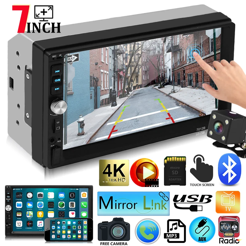 buy Leadfan 2 din car radio coche recorder Bluetooth 2din 12v Player 7\