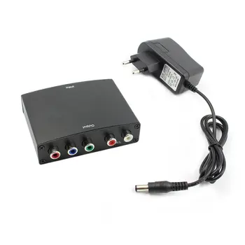

Portable HDMI RGB Component To YPBPR Converter YPbPr R/L Audio Adapter 2 Channel LPCM Support HDCP1.2 Black