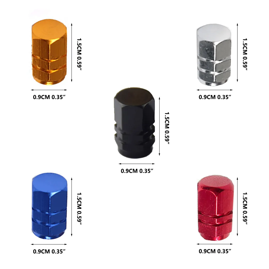 Aluminum Alloy Car Wheel Tire Valve Caps Tyre Rim Stem Covers Airdust Waterproof for Automobiles Motorcycles Trucks Bikes tire valve caps tire screw cap
