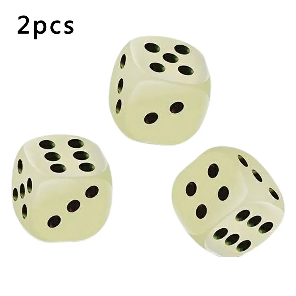 6 Sided Round Corner Drinking Tool Noctilucent Dice Cubes Game Dices Luminous 
