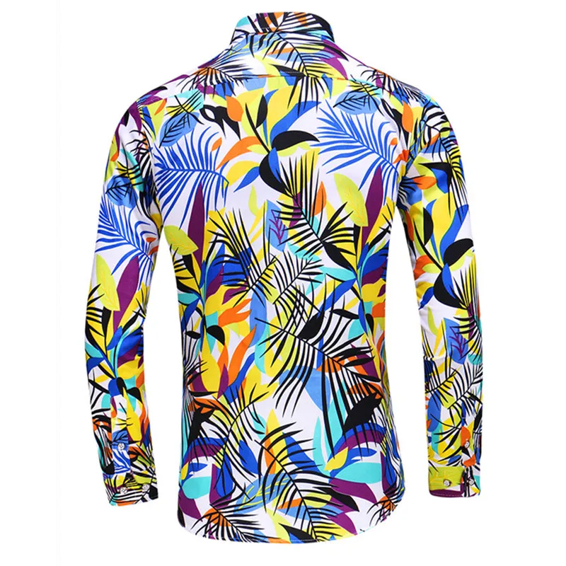 Мужская Повседневная рубашка с персональным принтом и длинным рукавом, Chemise Homme, для праздников и вечеринок, облегающие рубашки размера плюс 6XL Camisa Masculina