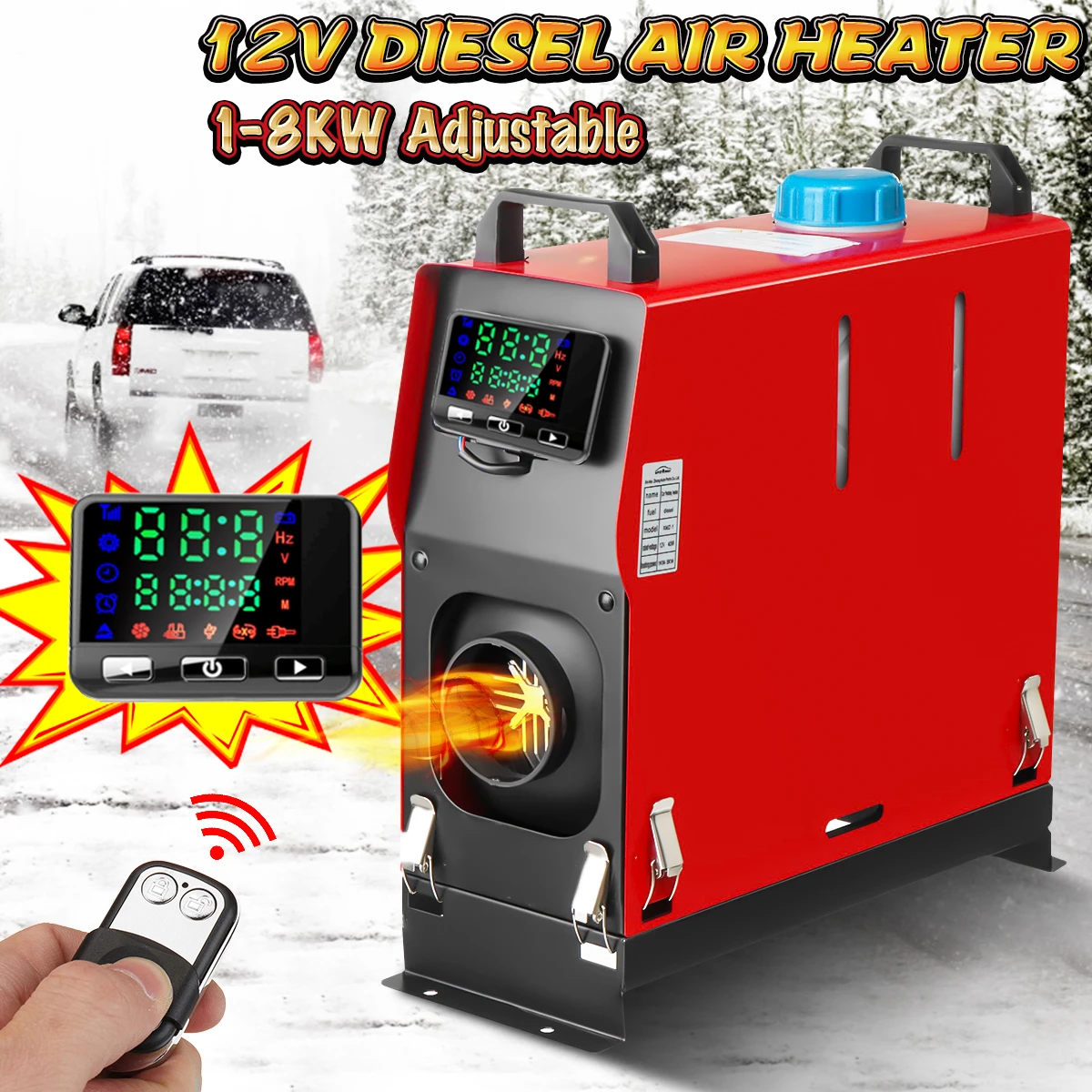 12V/24V 1 8KW Регулируемый автомобильный Дизельный подогреватель воздуха вентилятор