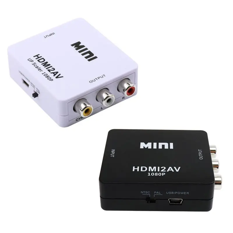  Mini Hdmi a Rca/Cvbs Adapter full Hd 1080P Tv Hdmi a Av Audio/Video Converter Supporto Pal E Ntsc A