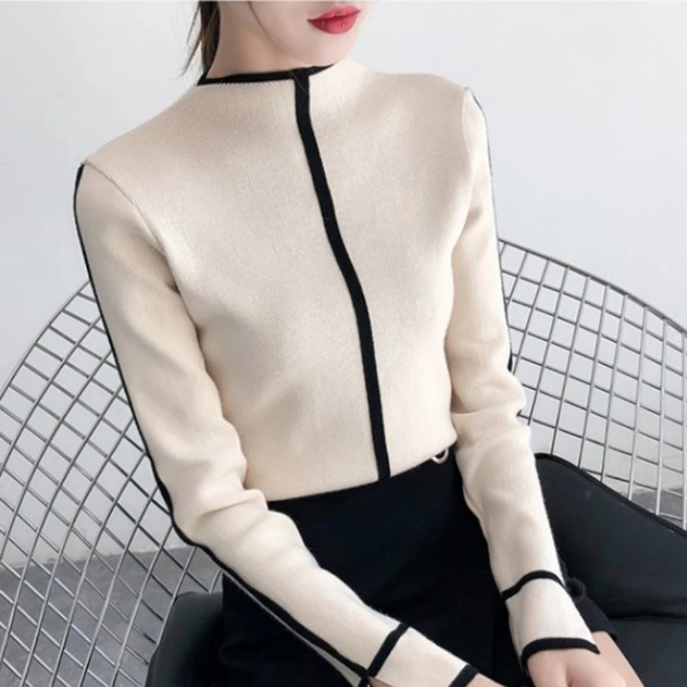 

Winter Turtleneck Sweater Women Thickening Sweater Pullover Korean Style Long Sleeve Soft Sweater Ladies Jumper Tops Female Top