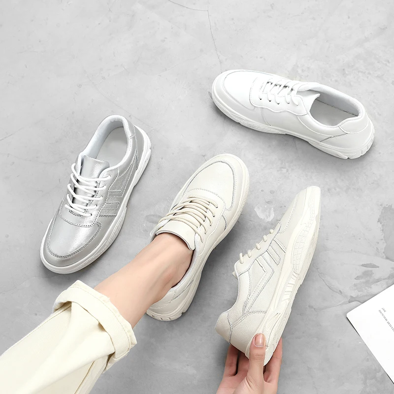 MALEMONKEY 932573 Women Sneakers Fashion 2020 Casual Shoes Flats Outdoor Breathable women sneakers shoes White Zapatos De Mujer