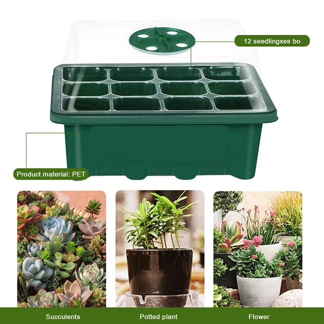 10Db Ültetési Vetőmag -Indító Tálca Készlet Csírázási Doboz Kertészkedés Bázis 12 Cella Kertészeti Bonsai - Image 6