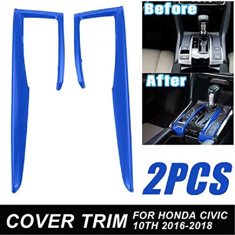 

2pcs/Set Carbon Fiber Gear Shift Frame Cover Trim For Honda Civic 10th 2016 2017 2018 Carbon Fiber Convenient Life
