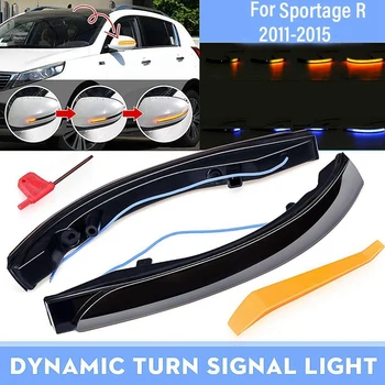 

2 Pcs Dynamic LED Turn Signal Light Rearview Mirror Indicator for Kia Sportage R 2011 2012 2013 2014 2015 Blue + Amber