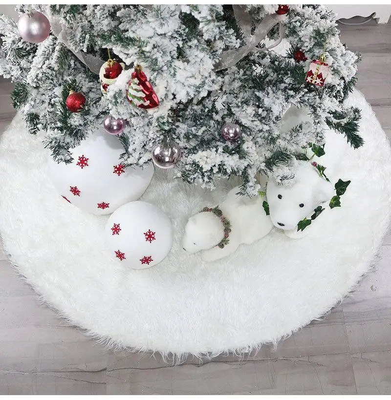 

White Christmas Tree Skirt Christmas Tree Carpet Christmas Decorations