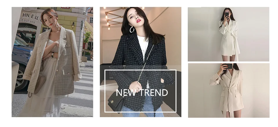 Plaid Printed Blazer Vintage Women Winter Warm Jacket Elegant Double Breasted Suit Blazer Ladies Outerwear Wool Blend Coat