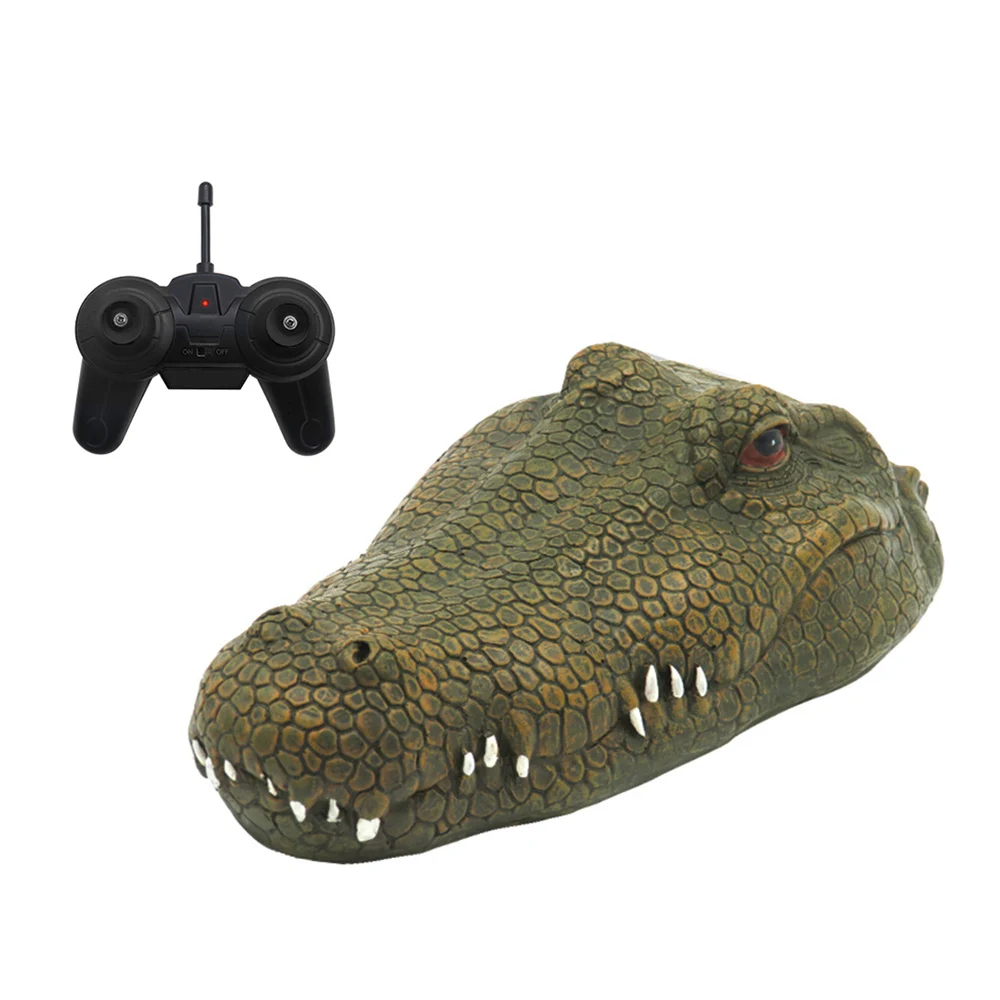 

Flytec RC Spoof Toy 2-channel RC Boat 2.4G Remote Control Electric Simulation Crocodile Head Racing Boat Waterproof for Pools