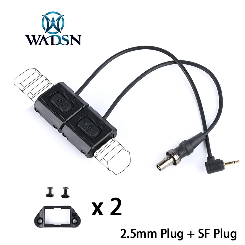 WADSN ModButton Lite Rail Mount Pressure Switch for PEQ Laser 3.5mm DE TAN 