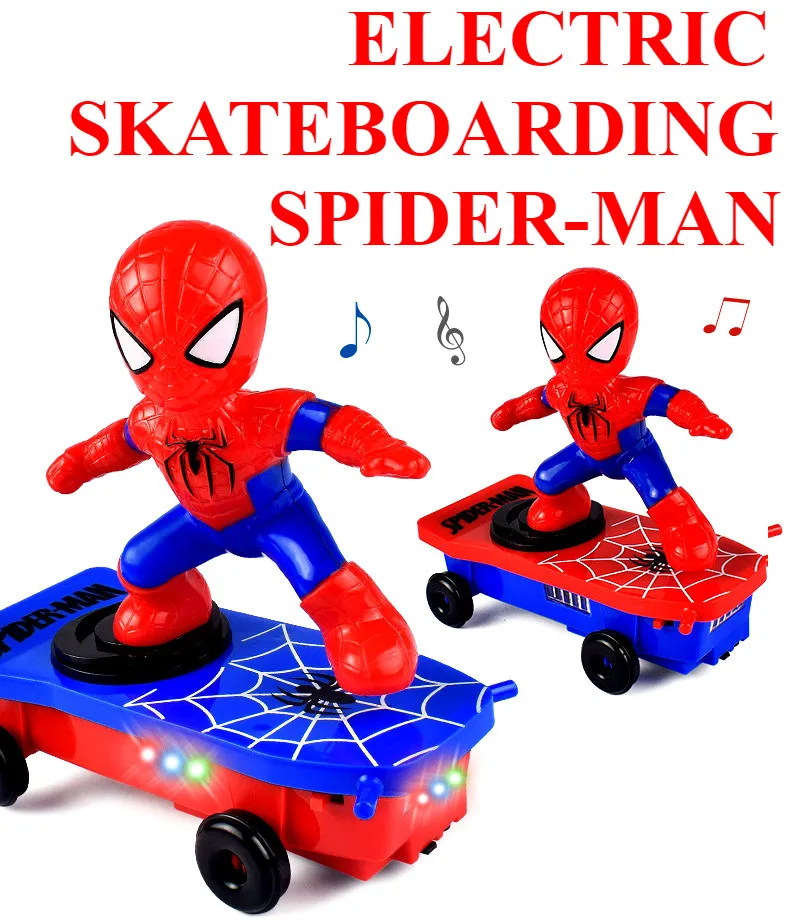 

2019 Electric Spider Stunt Scooter Universal Rotating Tumbling Sound Light Automatic Walk Can't Fall Down Children Cartoon Toys