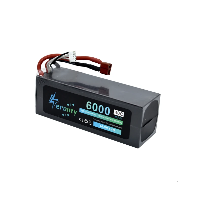 Teranty power 14,8 v 6000mAh 40C литиевая батарея для RC автомобилей лодки запчасти для Дронов 4S 5200mah 14,8 v Lipo батарея T/XT60/JST