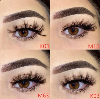 

WOWANGEL 10 Pairs Wholesale Mink Eyelashes 100% Cruelty free Thick Soft Popular Eye Lashes Wispy Makeup Beauty Extension Tools