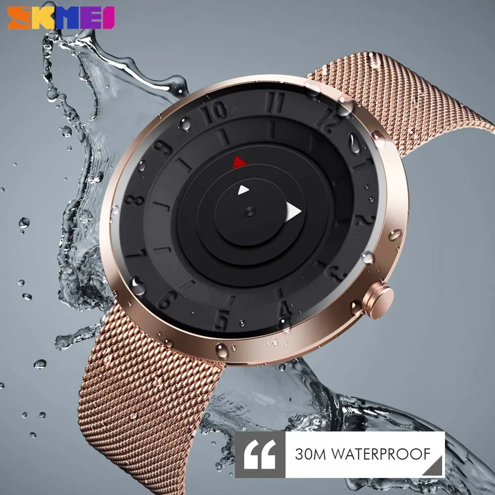 

SKMEI Luxury Simple Men Quartz Watch Outdoor Sports Waterproof Wristwatch Creative Stainless Steel Strap Clock Relogio Masculino