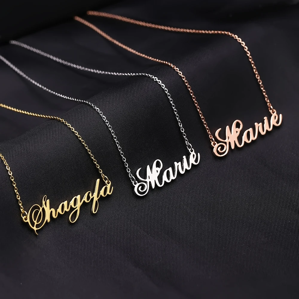 

Zciti Stainless Steel Choker Custom Name Necklace For Women Personalized Customized Nameplate Girlfriend Birthday Gift