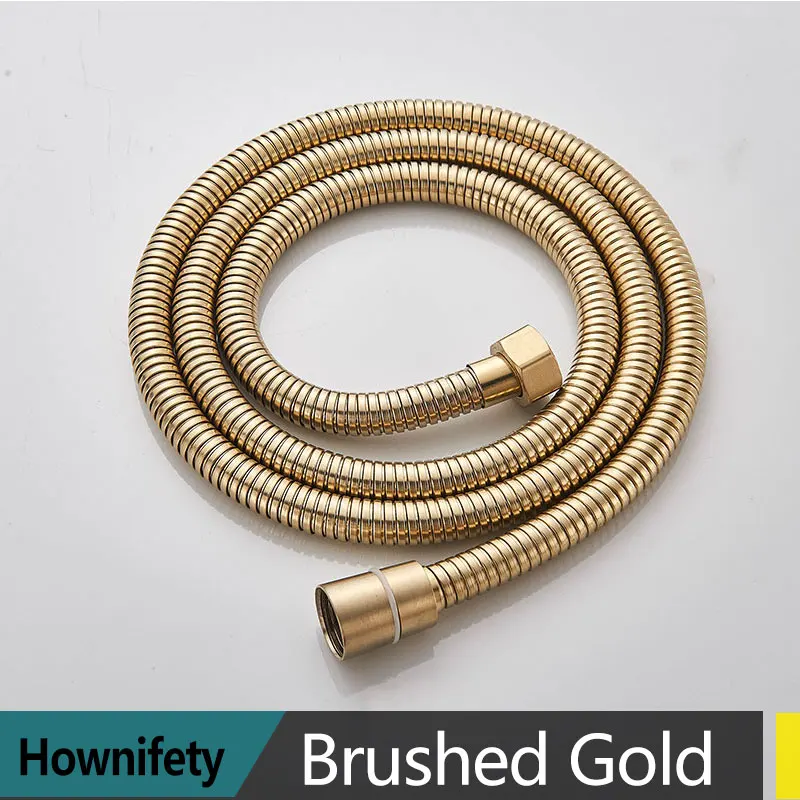 Chrome/Gold/Black Polished 150cm G1/2 Shower Hose Bathroom