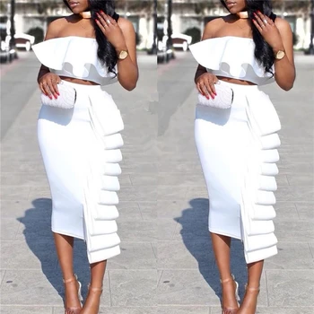 

Fashion Women Pencil Skirt High Waist Slim Midi Classy Female Package Hip Jupes Falad Officewear Elegant Femme DropShipping