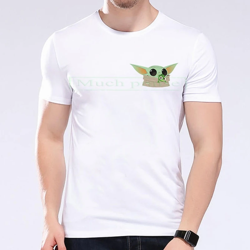 

Showtly Spill The Tea Men/Women New Cute Tiny baby yoda the child T-shirt Lady Fantastic Mandalorian Baby Design Tops 3XL