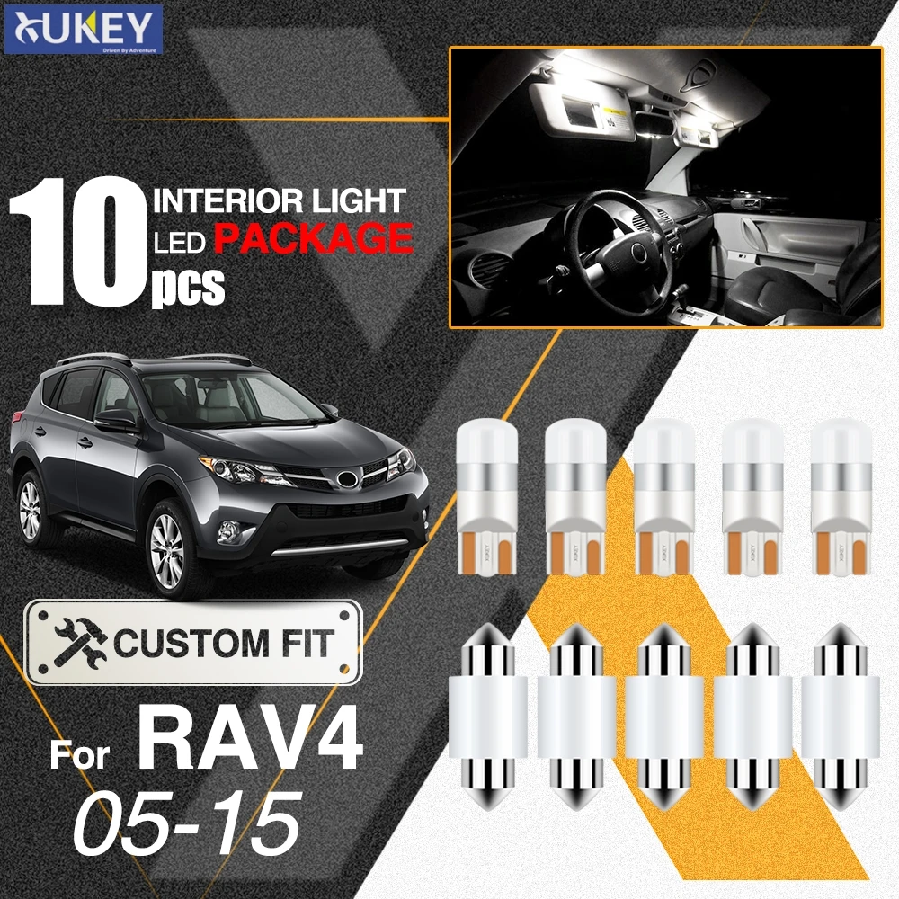 Xukey Автомобильный Интерьер Купол Карта светодиодный свет комплект для Toyota RAV4 2006