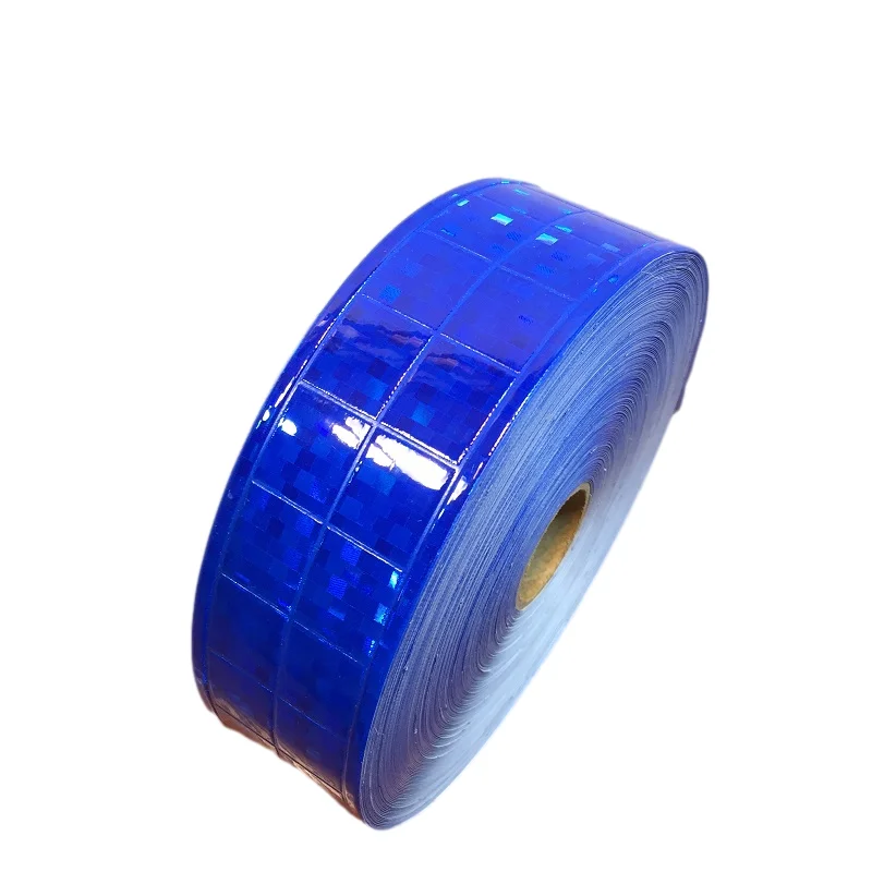 

5cm*50M Blue High Visibility Night Reflective Flashing Small Square Warning Fluorescent PVC Tape Safety Vest Strips