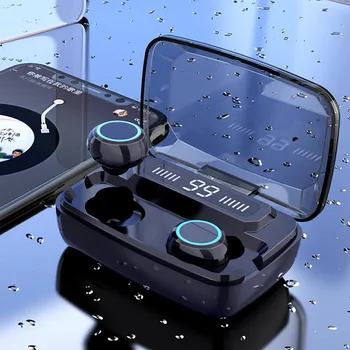 

Bluetooth Wireless Earphones Earbuds TWS Touch Control Sport Headset Noise Cancel Earphone 3500mAh