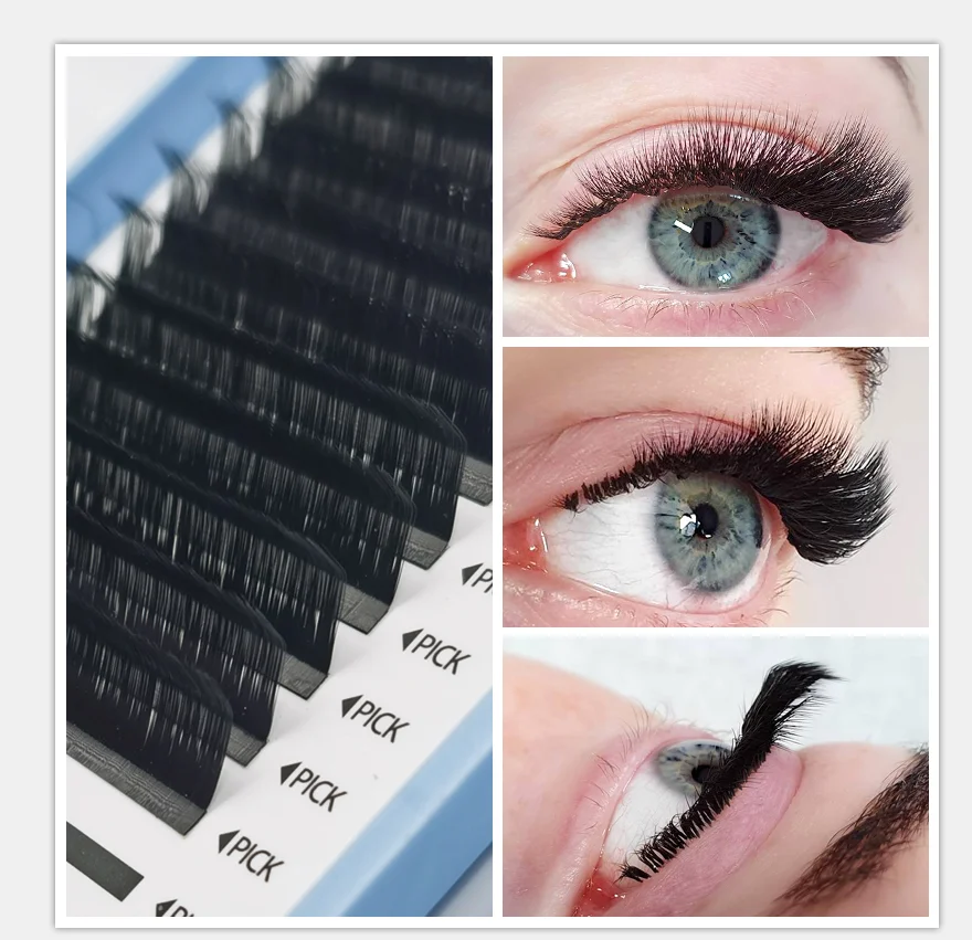 

12Rows New LU Curl Faux mink individual eyelash lashes maquiagem cilios for professionals soft mink eyelash extension lashes