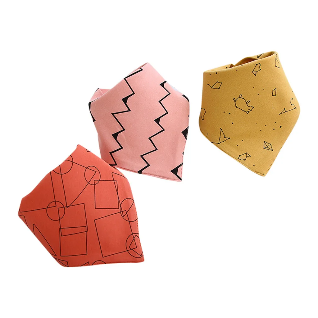 Baby saliva towel bib Baby Bibs Saliva Towel Baby Boys Girls Feeding   bib newborn cotton triangle scarf 3 pencil bears