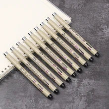 1 шт. художественная маркер ручка-закладка комиксы рисунок ручной разноцветный дизайн эскиз стилус черная игольчатая щетка различные Nibs школьные принадлежности