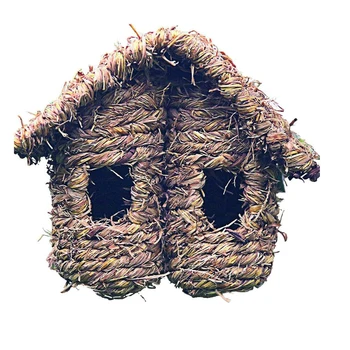 

Handmade Sturdy Cozy Hideaway Home Roosting Pocket Durable Shelter Outdoor Ventilated Protector Nest Grass Bird Hut Woven