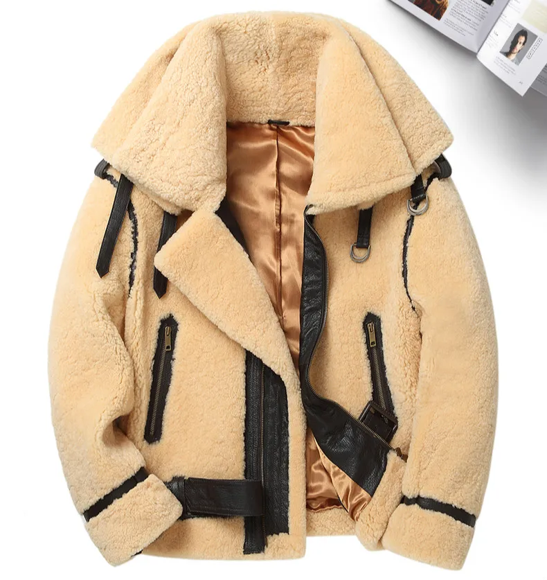 short shearling jacket