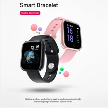 

Blood Pressure Sport Smart Bracelet Band with Strap T80 Smart Watch IP67 Waterproof Heart Rate Monitor
