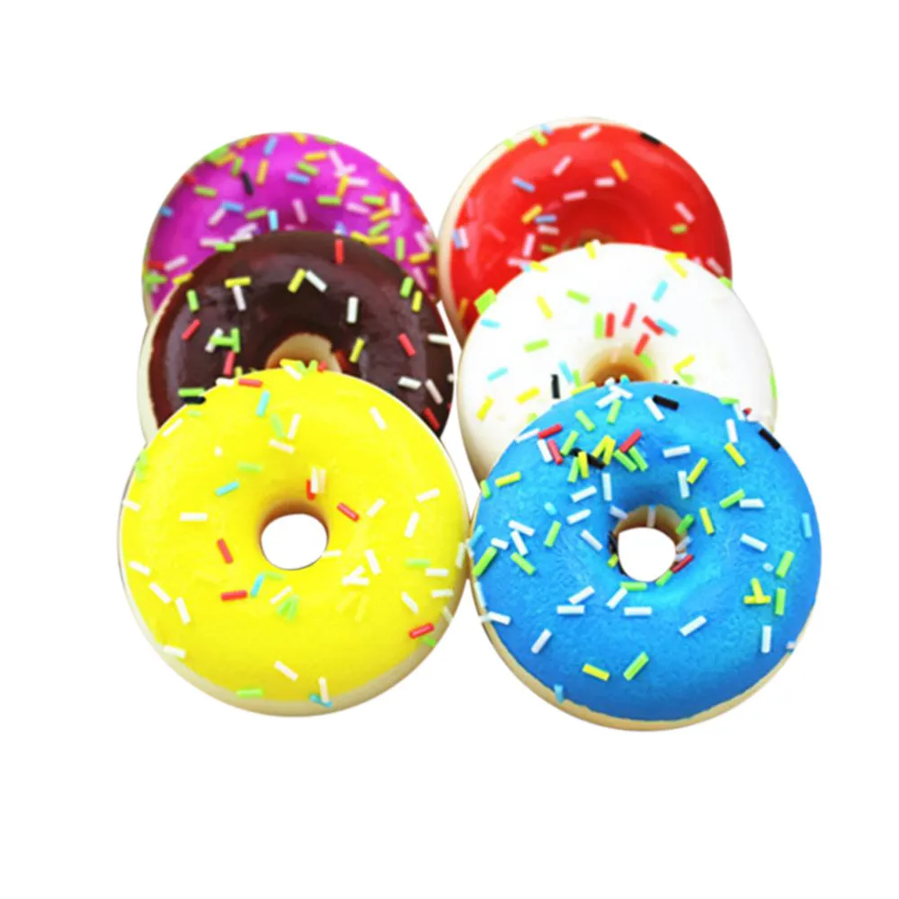 Simulation Donut Squeeze Toy Soft Colourful Doughnut Scented Slow Rising Toys childrens party decorations #A