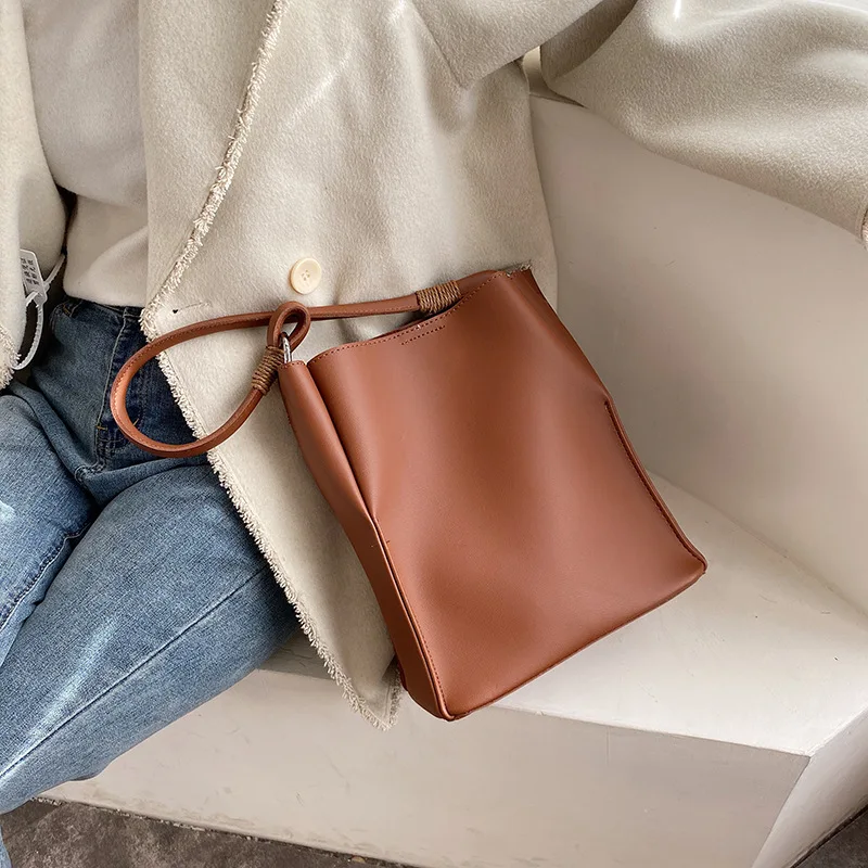 

Fashion Shoulder Bag New Style Japanese Korean Casual Shopping Fashion Bag Women's Solid Color Large Capacity Handbag Tote Bag