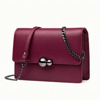 

Fashion new solid color lock women shoulder bag