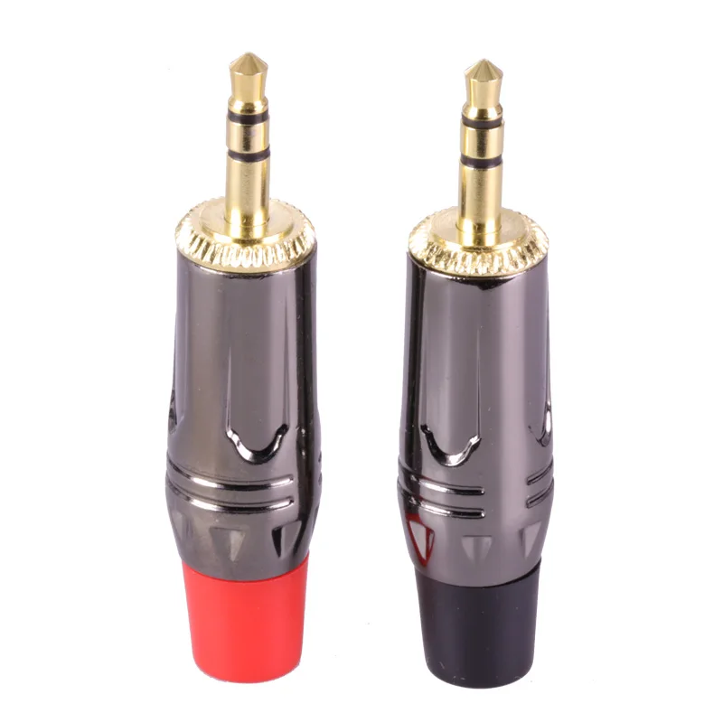 100pcs lot Jack 3 5mm 3 Pole Stereo Male Plug Audio Connector 24K Gold Plated Headphone 3 5mm Plug Wire Connectors