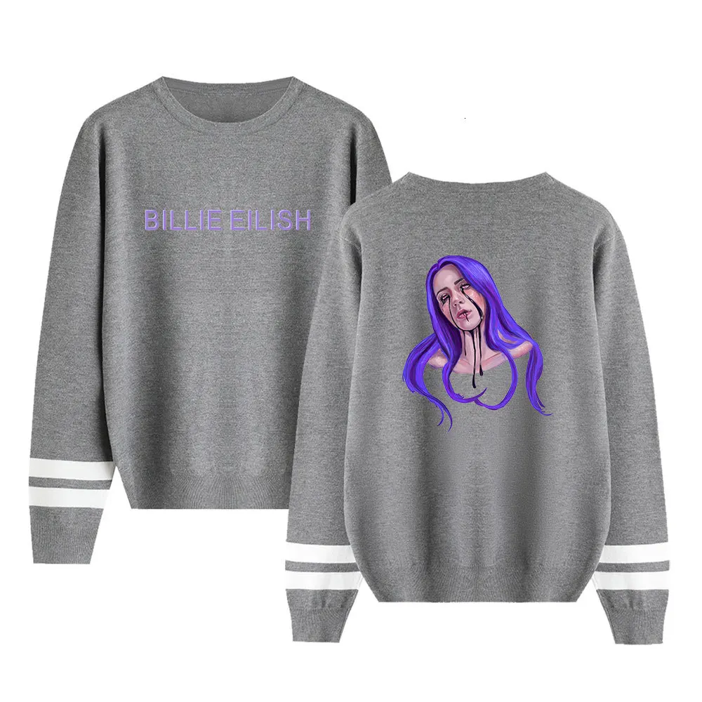 Billie Eilish, Новые свитера, Повседневный свитер для мужчин/женщин, черный, плюс размер, свитер с круглым вырезом, теплый пуловер, унисекс, вязаные свитера, зимние