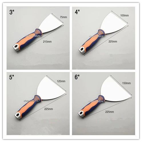 4pcs Putty Knife Set Stainless Steel Putty Knife Paint Tool 1.5/2.5/3/4  Inch Plaster Shovel Wall Plastering Knife Wall Decoratio - Putty Knife -  AliExpress