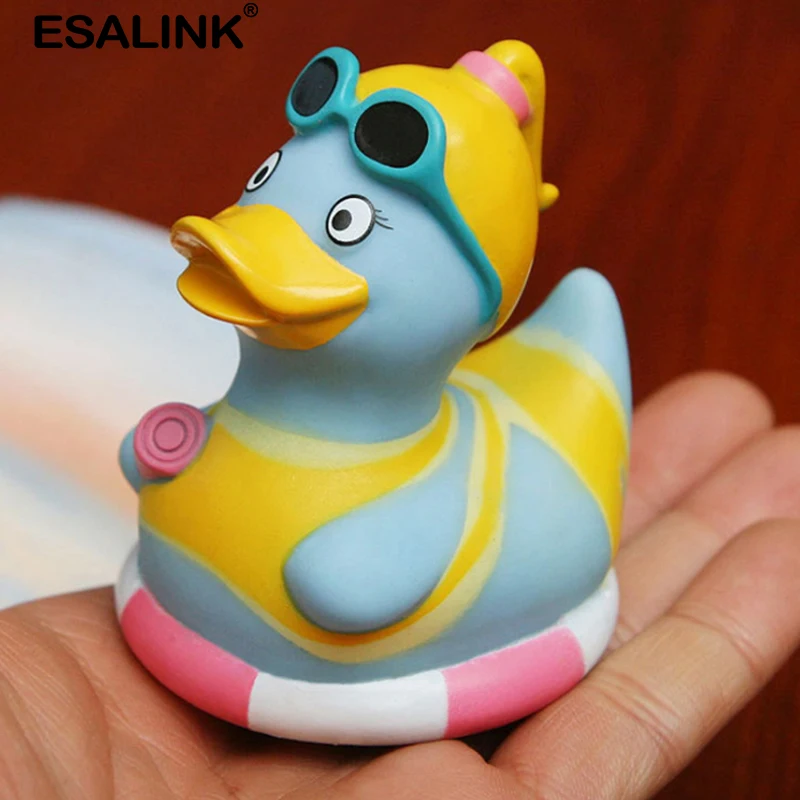 Резиновая утка ESALINK новый стиль девочка с жемчугом серьги Детские Игрушки для