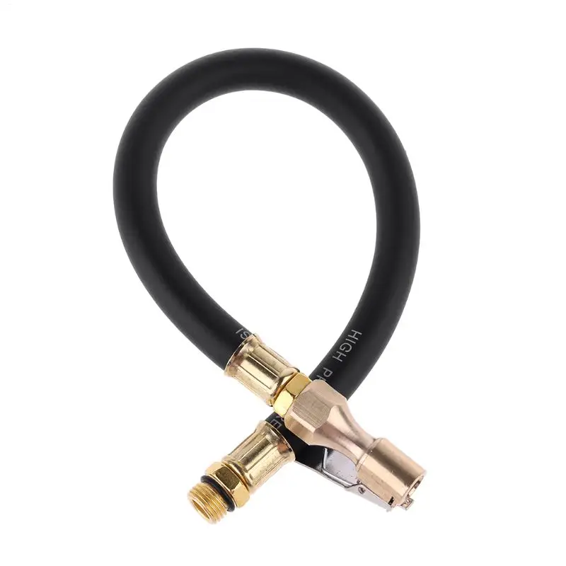 Car Tire Inflator Hose 1/4&quot Fast Self-locking Chuck Pressure Gauge Air Tube Y98E | Инструменты
