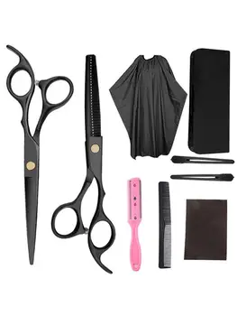 

9PCS/Set Professional Hairdressing Scissors Kit Hair Cutting Scissors Hairbrush Hair Clip Cape Grooming Comb For Barbershop