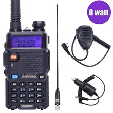 Baofeng UV-5R 8 Вт Высокая мощность Full walkie talkie двухстороннее радио 8 Вт cb портативное радио 10 км дальность pofung UV5R Охота