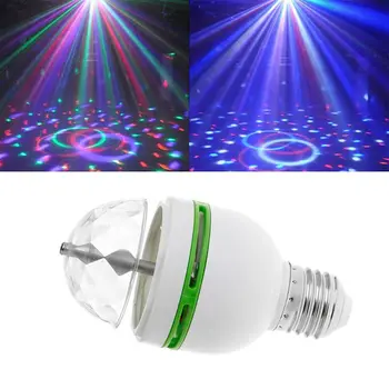 

3W E27 RGB Crystal Ball Light Rotating LED Stage Bulbs Disco Party Bulb Lamp New 40JE