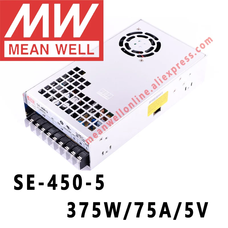 Mean Well SE-450 Series 450W 3,3 V/5 V/12 V/15 V/24 V/36/48 V DC одиночный выход импульсный источник питания meanwell Интернет-магазин