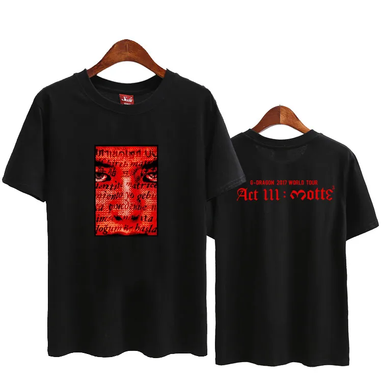 G-DRAGON Quan Zhilong GD album ACT III MOTTE concert вокруг того же абзаца с коротким рукавом мужская и женская летняя футболка - Цвет: TX03