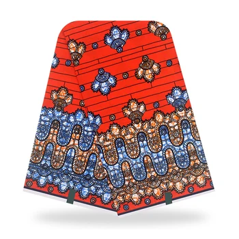 

Latest African Fabric Ankara Wax Textile/Kitenge/Pagnes for African dress 100% Cotton 6 yards YBGSW-150